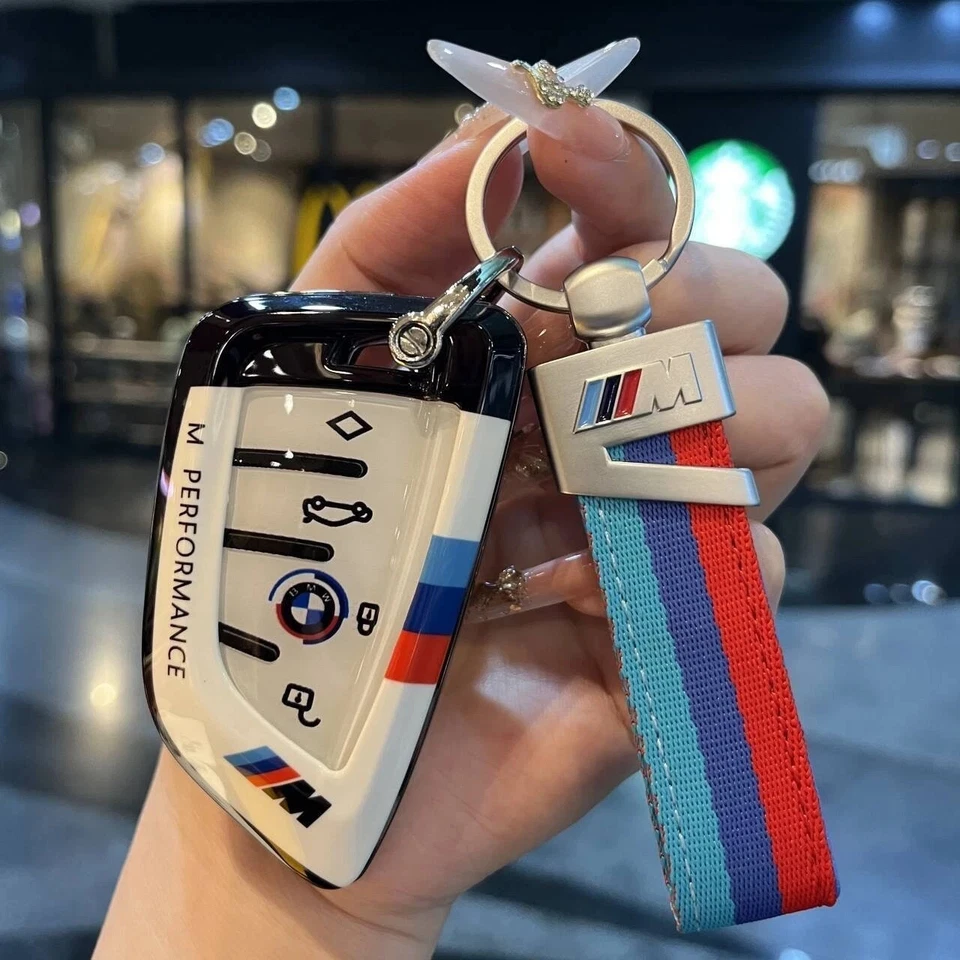 适用于宝马 X3 X5 X6 系列 530i 3 4 5 6 7 i3 M4 M3 锌合金钥匙链保护套 — 第 3/4 张图片