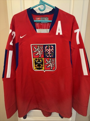 NIKE TEAM CZECH REPUBLIC 2006 WORLD CHAMP ICE HOCKEY 2XL CUSTOM KAMIENSKI JERSEY