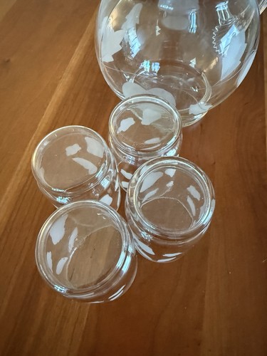 Vintage Etched Glass Juice Set – Pitcher with 4 Glasses – Art Deco - Picture 14 of 14
