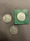 Higher Grade - 1954 1962 1963 Franklin Half Dollar 90% SIlver Lot *198