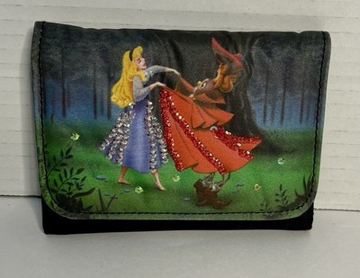 Disney Sleeping Beauty Wallet Sequin Framed Snap TriFold Wallet