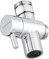 Tecmolog 3 Wege Umschaltventil Wasserhahnadapter Messing Diverter