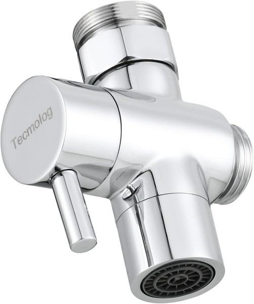 Tecmolog 3 Wege Umschaltventil Wasserhahnadapter Messing Diverter-image