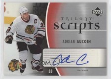 2006-07 Upper Deck Trilogy Scripts Adrian Aucoin #TS-AA Auto 7ez