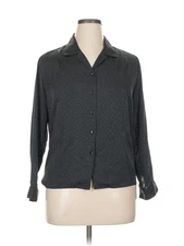 Laura Mae Women Gray Long Sleeve Blouse 14