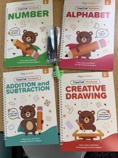 Tiny Thinkers TraceTrek Workbook Set Of 4 Grooved Writing Practice Magic Ink Pen