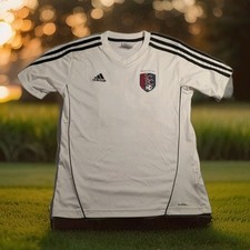 Adidas White Soccer Jersey Featuring "Space City FC" Club Youth 10-12 M