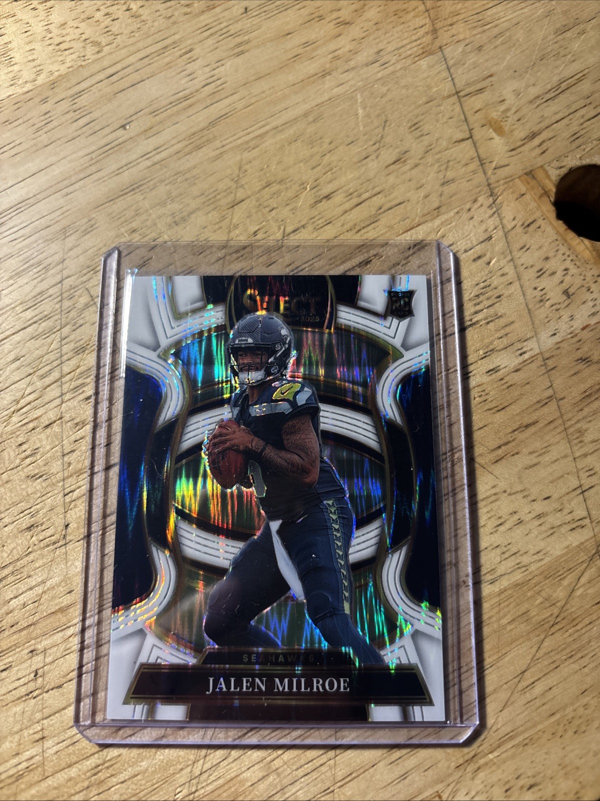 2025 Panini Select - Concourse Jalen Milroe #14 White Prizm Shock /799 (RC)