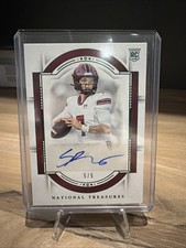 2024 Panini National Treasures collegiate Spencer Rattler Emerald /5 Auto