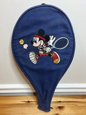 Rare Vintage Mickey Mouse  Co. Disney Store Blue Canvas Tennis Racket Cover