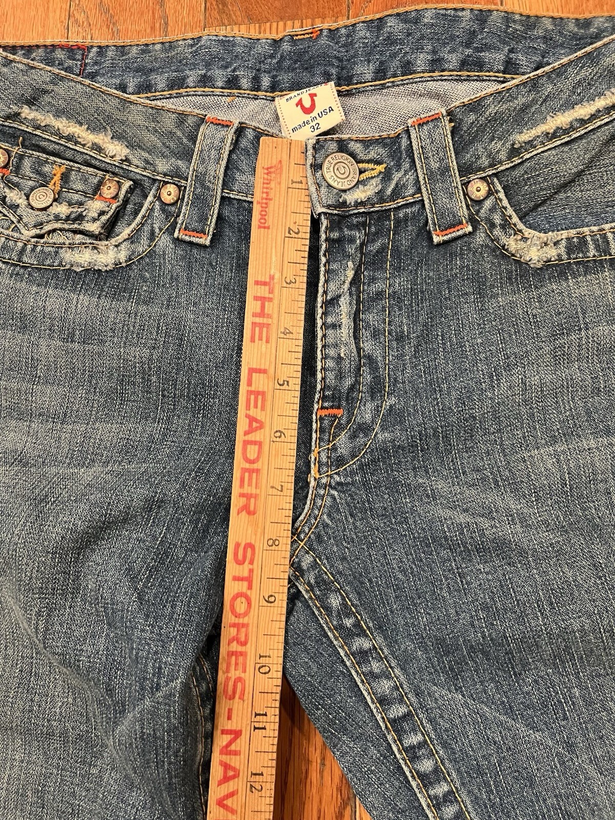 True Religion Jeans Blue Joey Womens Size 32 Bootcut Flared Big Twisted Y2K New thumbnail 6