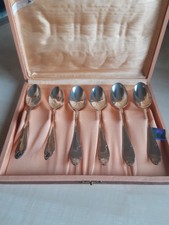 cucchiaini da thè argento 1000, 22 gr al pezzo,vintage,in scatola originale.