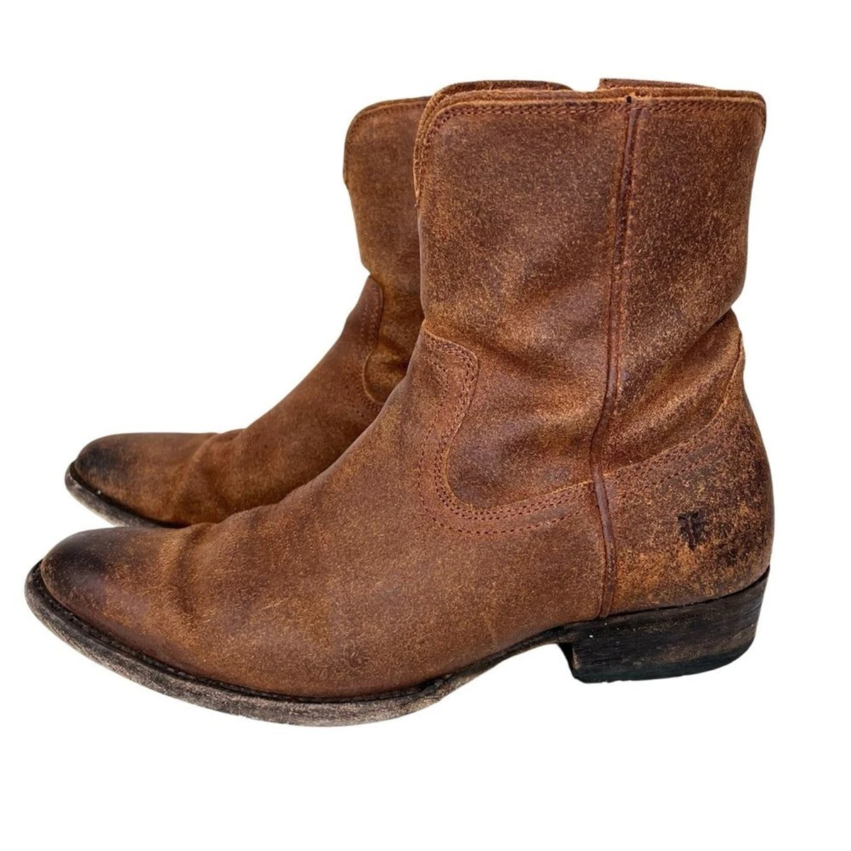 Bottes Western Frye 2305 Cuir Marron – Homme Taille 8 EE – Fabriquées Aux USA (Occasion)