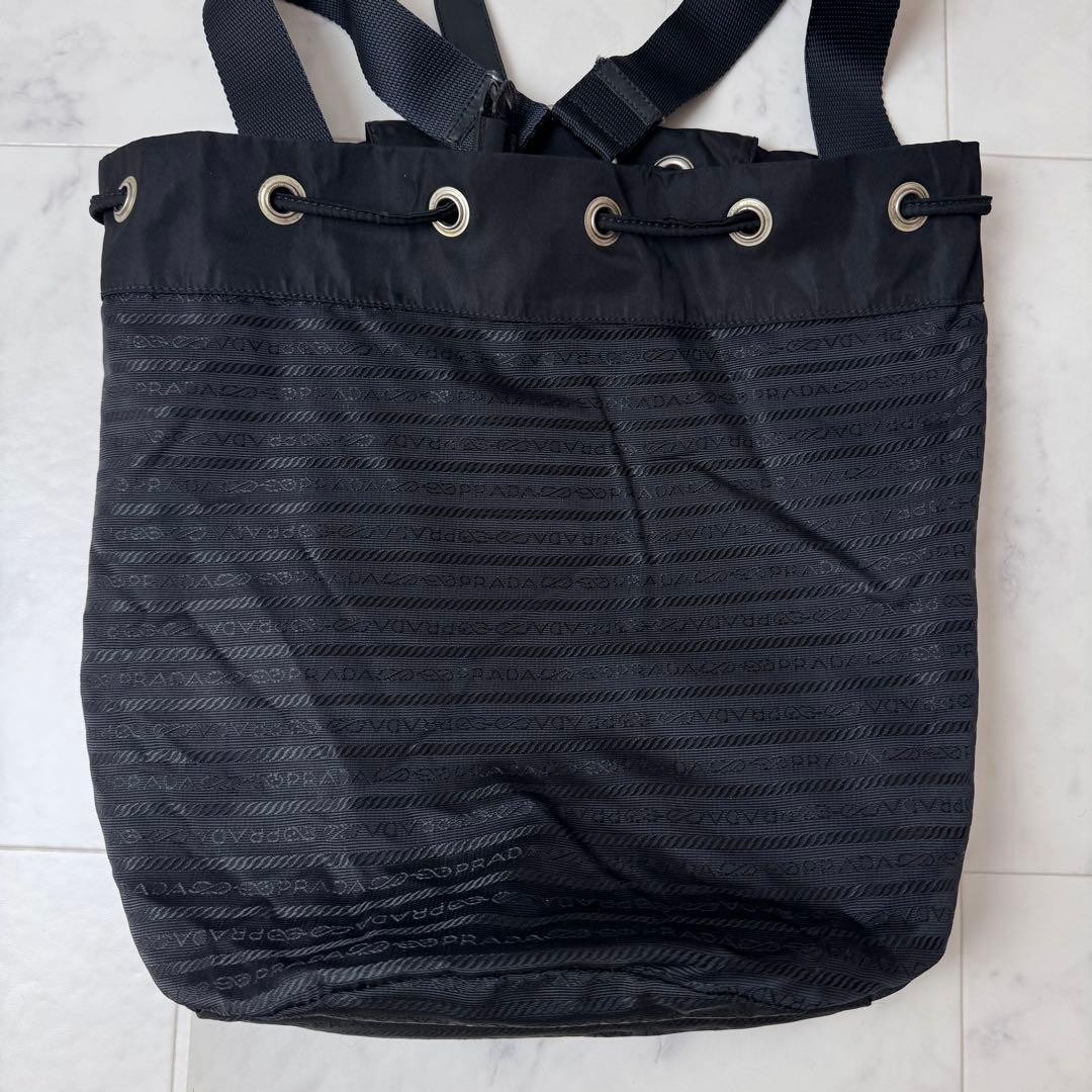 PRADA backpack triangular logo tessuto nylon silv… - image 14