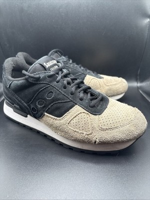 Saucony Shadow Original Suede Pack Two Tone Black Beige S70257-5 Men's Size 9