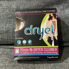 Dryel 30 min Limpiador en Secadora Booster 2 Cargas Kit Nuevo Precintado
