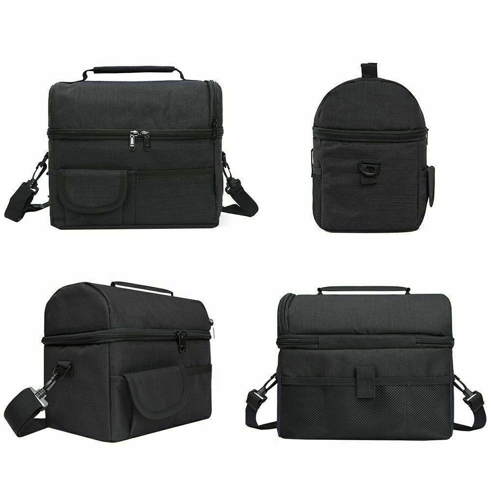 Large Insulated Lunch Bag Thermal Cool Hot Food Storage Tote Box Adult Kids Men