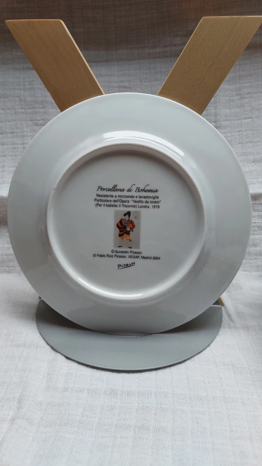 1 Assiette 19cm dessert / fromage porcelaine bohème TORERO PICASSO 2004 - Photo 2/3