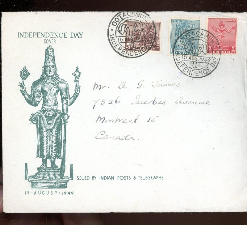 stamp-cover-India-1949-Independence Day Cover-National Revenue Postal Branch