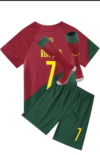 Portugal Cristiano Ronaldo #7 Kids Home Jersey & Shorts Size 26 NWT