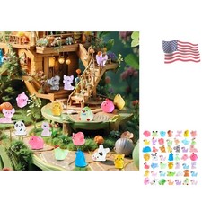 60 Pcs Glow in Dark Mini Resin Animals 60 Styles