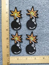 Lot Of 4 Cherry Bombs Iron On Patches  Free Shipping