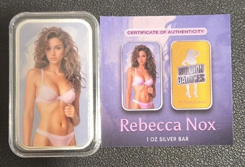 🌟 Rebecca Nox Bullion Baddies Trader Bea Exclusive 1 Oz Silver Bar 395 Mintage