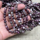 A Wholesale 1 Pcs  plum blossom tourmaline stone ball beads 6mm Stretch Bracelet