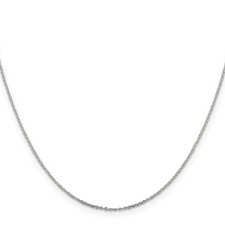 .95mm Forzantine Cable Chain Necklace Real 925 Sterling Silver 18 inch Solid