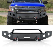 Fits 07-13 Chevy Silverado 1500 Front Bumper Wwinch Plate D-rings Powder Coated Fits 07-13 Chevy Silverado 1500 Front Bumper Wwinch Plate D-rings Powder Coated
