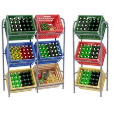 Getränkekistenregal Getränkeregal Kistenregal 3/6 Kästen Metall Regal Ständer