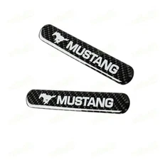 Carbon Fiber Car Trunk Side Fenders Door Badge Scratch Guard Sticker For MUSTANG