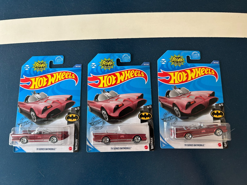 Hot Wheels LOT OF 3 TV Series Batmobile Kroger Exclusive 2020 4/5 red