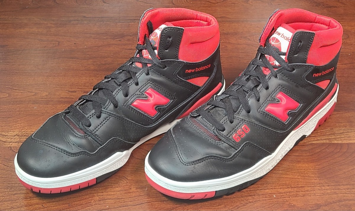 スニーカー New Balance SS23 '650 sneakers (BB650RBR BLACKRED) New Balance 650 Black Red Men's Size 12 D Mid Top Basketball