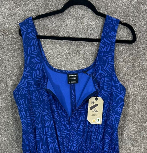 Prana Romper Womens Medium Blue Railay 1/4 Zip UPF 50 Sleeveless NWT - Picture 5 of 10