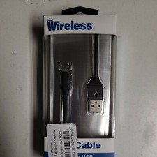 NEW Just Wireless 6 ft TPU Micro USB Cable- Black- Samsung, LG, Motorola, Sony