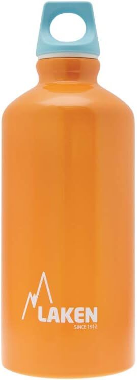 Bot. alu. Futura 0,6 L.-tapón azul -Naranja Bot. Arancione 600ml