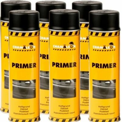 Chamäleon 1K Füller Primer Grundierung Spray 6 x 500ml Schwarz