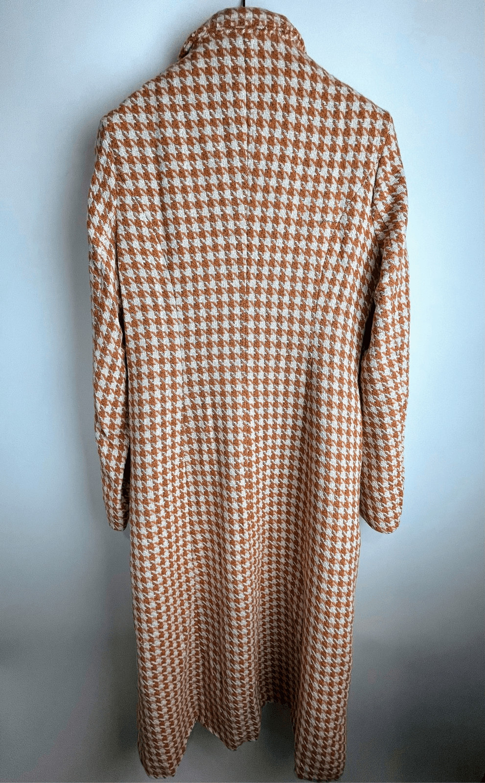 Orange Houndstooth Coat Jacket - image 3