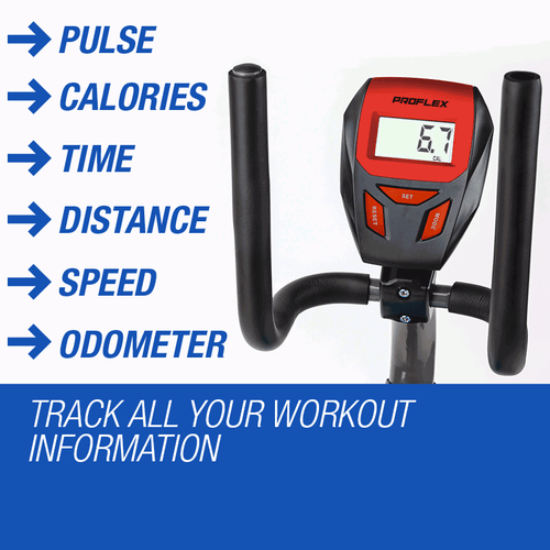 PROFLEX Magnetic Recumbent Exercise Bike Fitness Trainer Cycle Gym with LCD - Picture 2 of 12