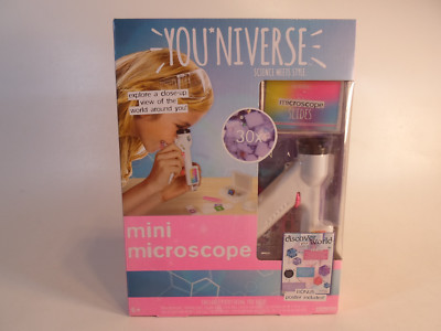  ''You Niverse'' Beginner Microscope Kit Kids Mini set Ages 6+ slides tweezers 