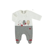 TUTA TUTINA PAGLIACCETTO PIGIAMA NEONATA MAYORAL 2768 GRIGIO COTONE ORIGINALE AI
