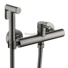 Wall Mounted Handheld Bidet Shower Mixer Tap Toilet Spray Kit Hot Cold Shattaf
