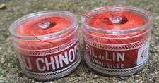 FIL AU CHINOIS LIN SUPERIEUR LOT 2 BOBINES de 50 m N° 40 -  COLORIS ORANGE -