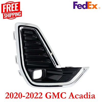 Fits GMC Acadia Fog Light Trim For 2020-2022 Front Right Side Chrome