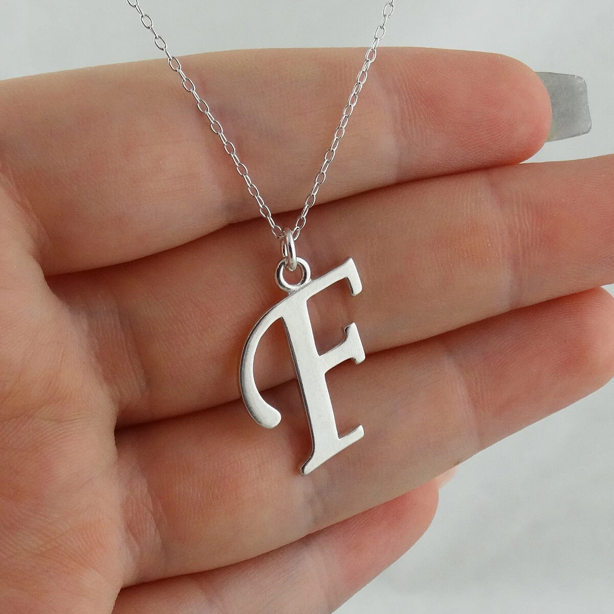 F cheap charm necklace