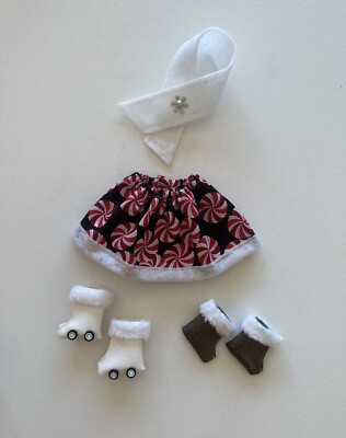 Christmas Elf Cedar Accessories set of skirt, scarf, and two pairs of boots**
