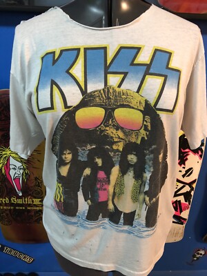 RARE-Vintage Kiss 1990 Hot In The Shade World Tour Rock Band T Shirt | eBay