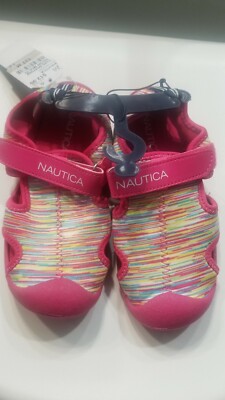 Nautica Striped Water Sandals for Girls NWT Size 10T 12T