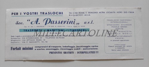 A. PASSERINI TRASLOCHI INTERNAZIONALI ROMA - Depliant - 第 2/2 張圖片